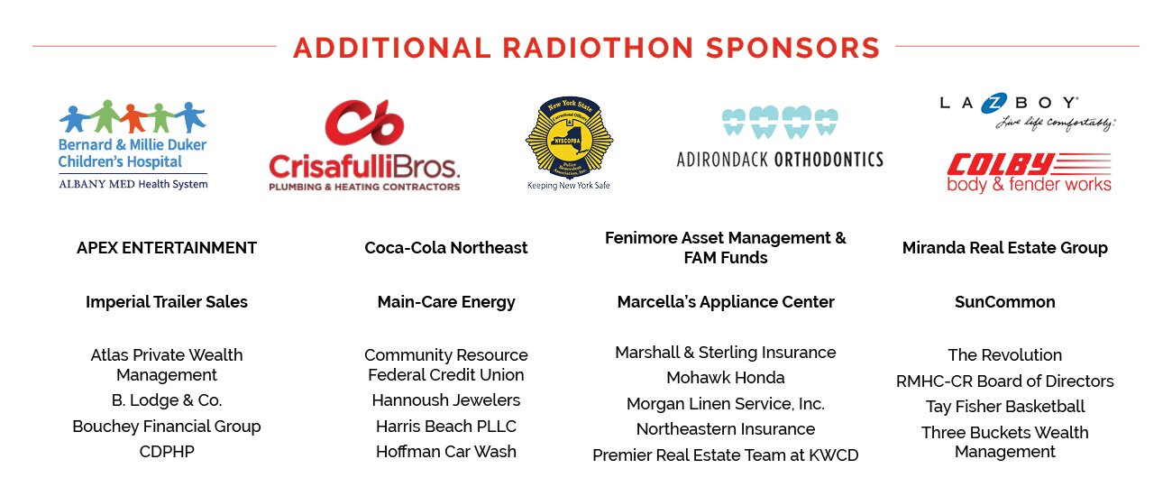 Graphic acknowledging additional 2023 Radiothon sponsors